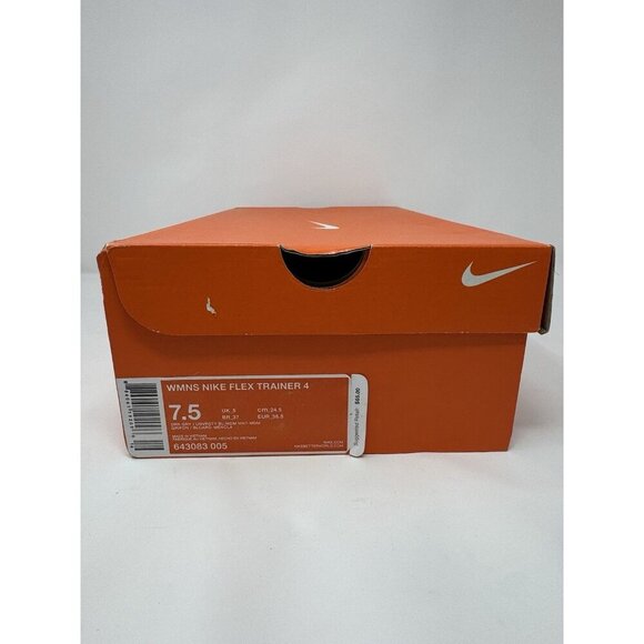 Size 7.5 - Nike Flex Trainer 4 Dark Grey University Blue New In Box - Picture 10 of 10